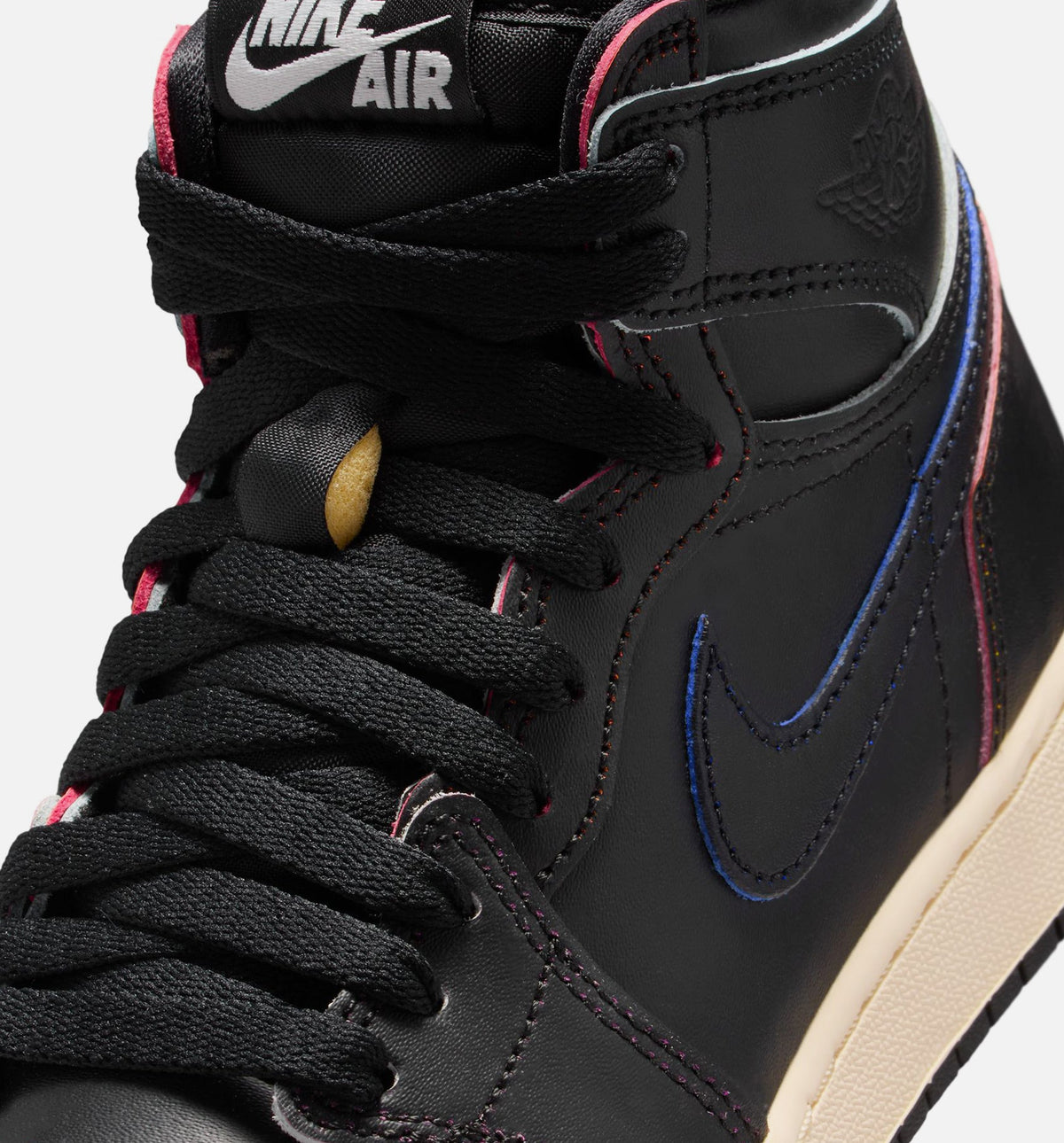 Air Jordan 1 Retro High OG Black & Muslin Grade School Shoes