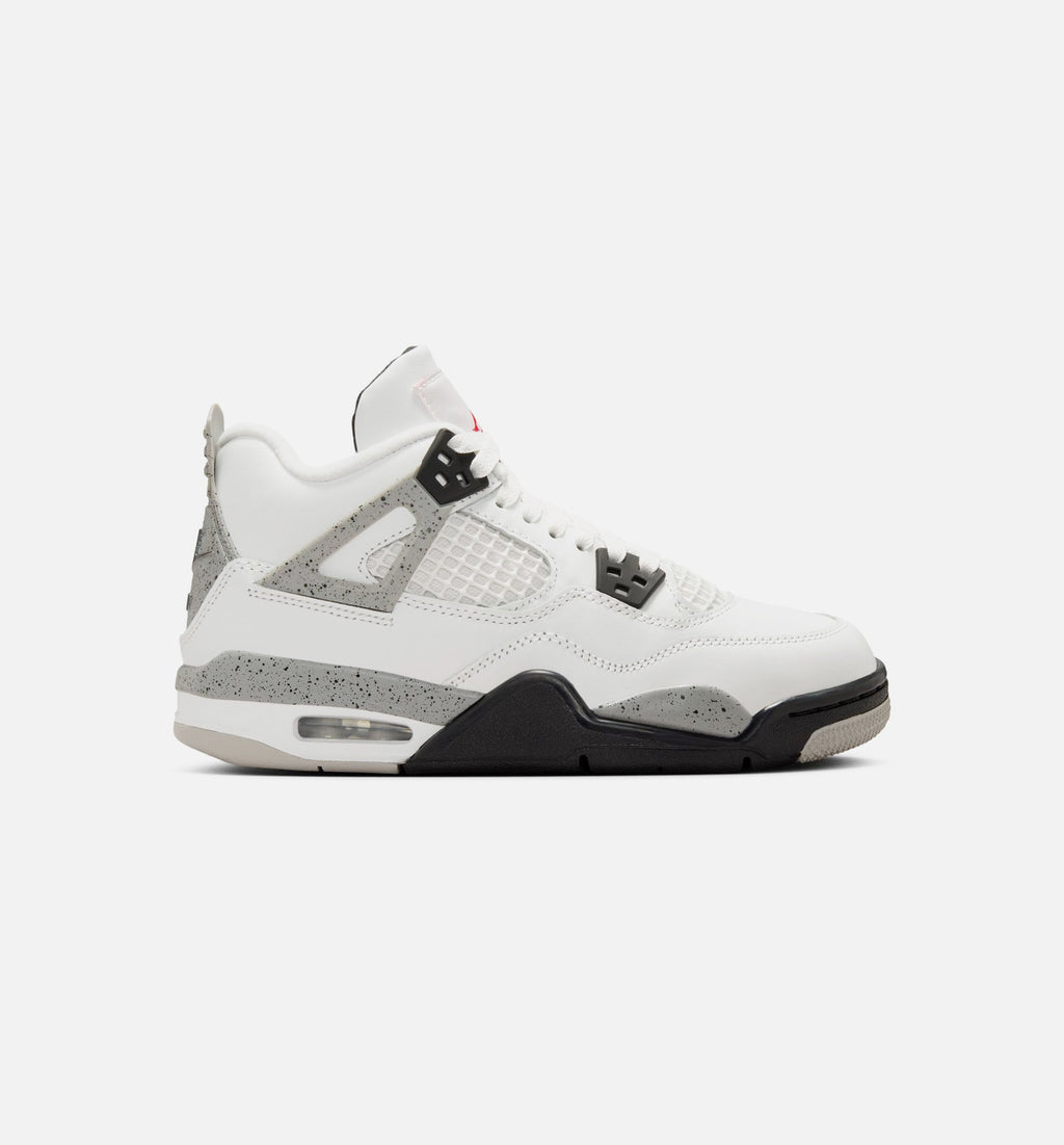 Air Jordan 4 Retro “White Cement” Grade School Shoes