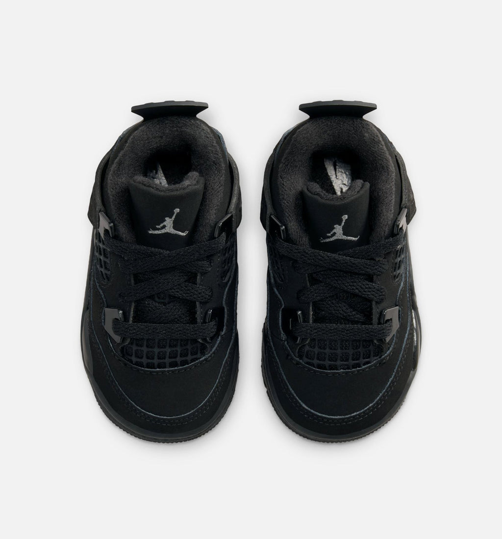 Air Jordan 4 Retro “Black Cat” Infant/Toddler Shoes