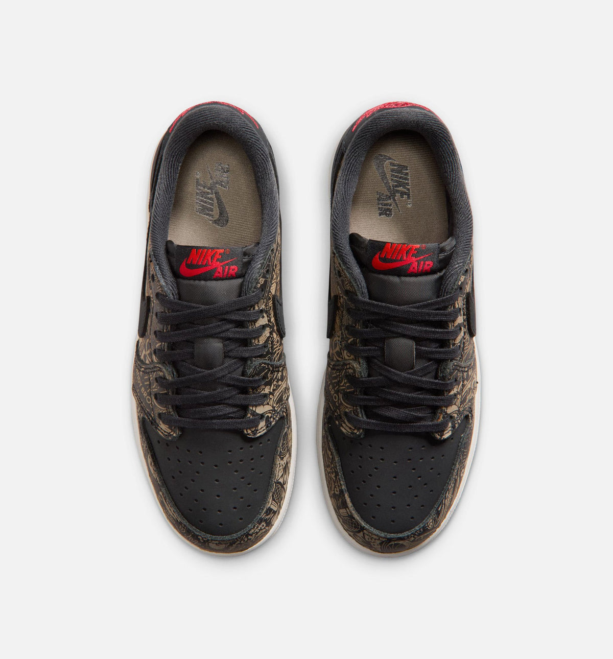 Air Jordan 1 Retro Low OG “Laser Black & Varsity Red” Grade School Shoes