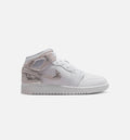Air Jordan 1 Mid SE “Field Silver” Grade School Shoes