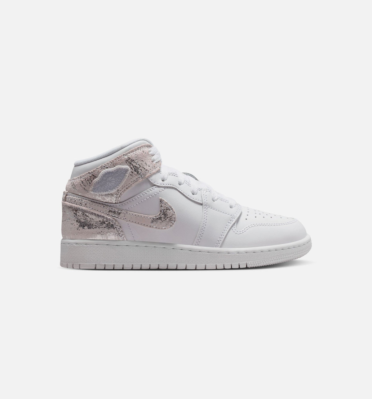 Air Jordan 1 Mid SE “Field Silver” Grade School Shoes