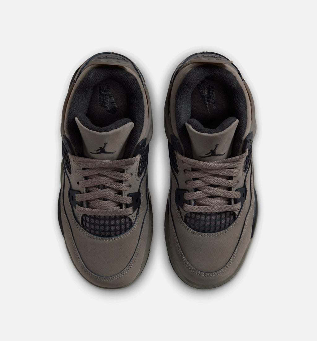 Air Jordan 4 Retro “Cave Stone & Black” Preschool Shoes