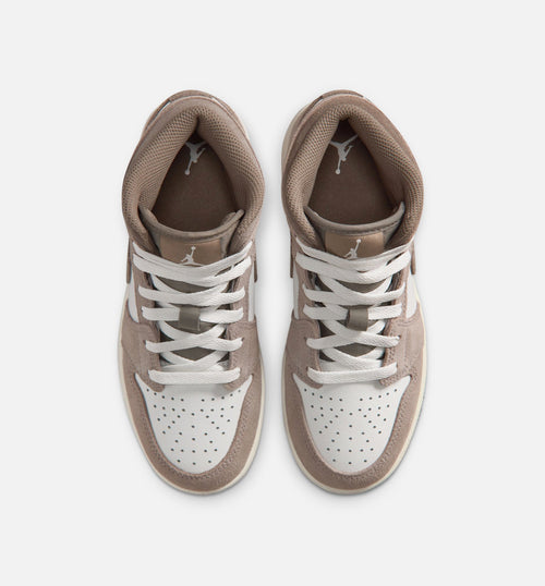 Air Jordan 1 Mid “Enigma Stone” Grade School Shoes