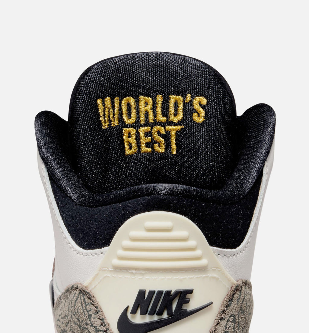 Air Jordan 3 Retro “Sail & University Red” Preschool Shoes
