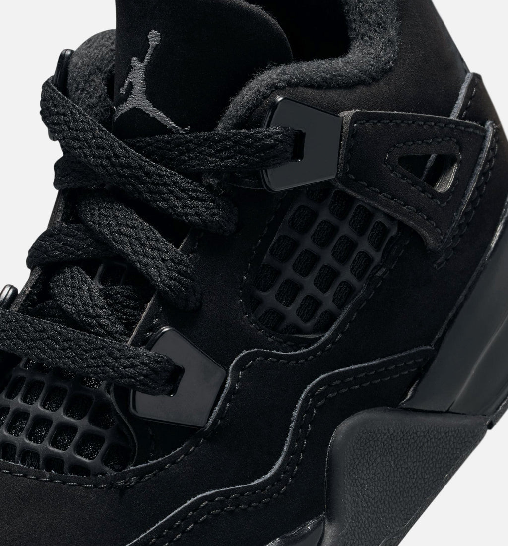Air Jordan 4 Retro “Black Cat” Infant/Toddler Shoes