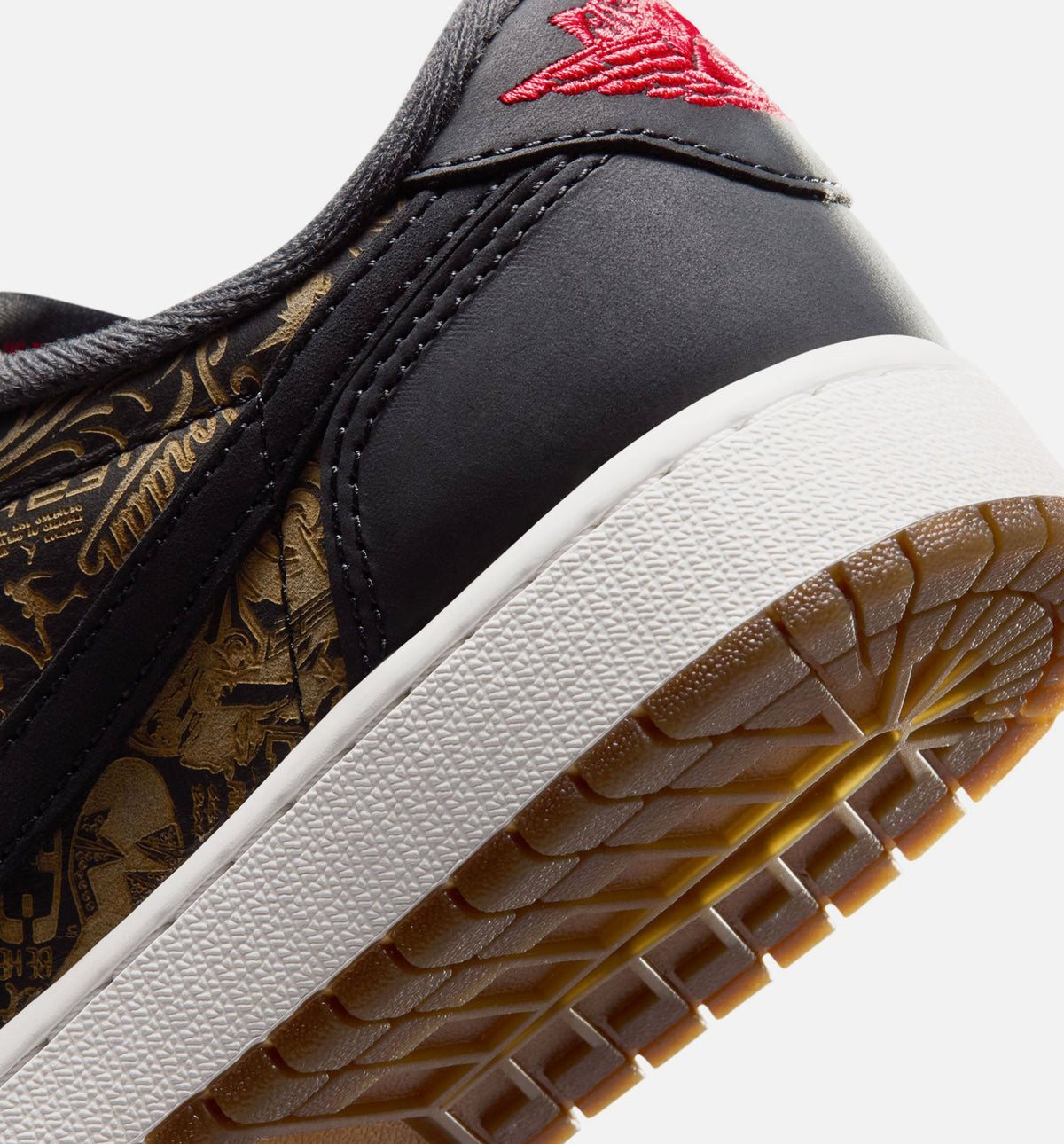 Air Jordan 1 Retro Low OG “Laser Black & Varsity Red” Grade School Shoes