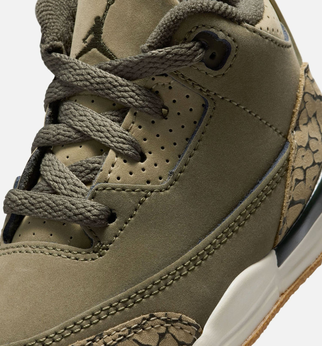 Air Jordan 3 Retro “Medium Olive” Infant/Toddler Shoes