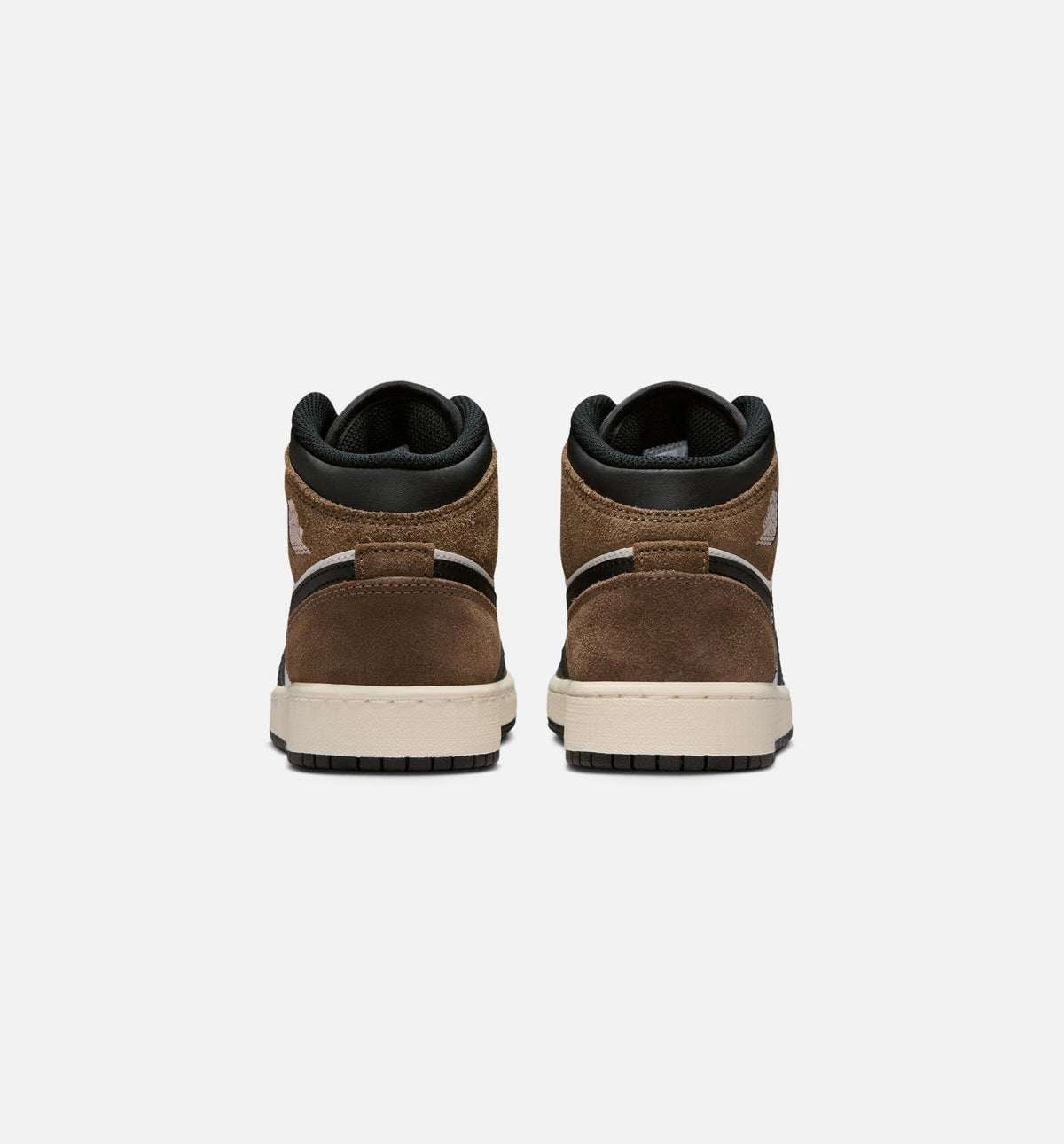 Air Jordan 1 Mid Black & Palomino Grade School Shoes