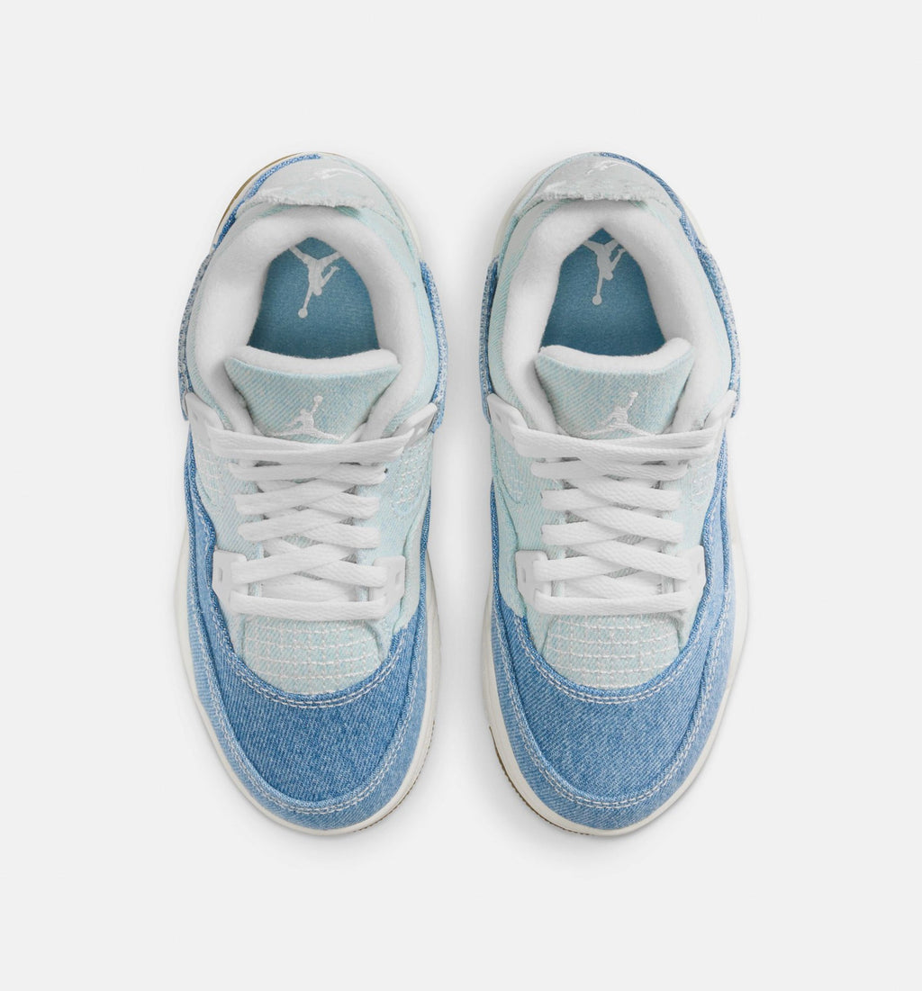 Air Jordan 4 Retro “Worn Blue” Preschool Shoes