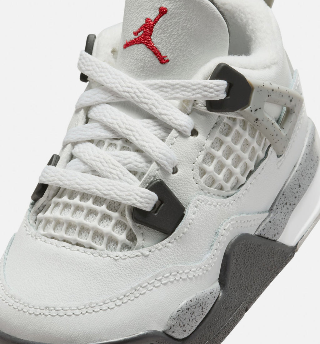 Air Jordan 4 Retro “White Cement” Infant/Toddler Shoes