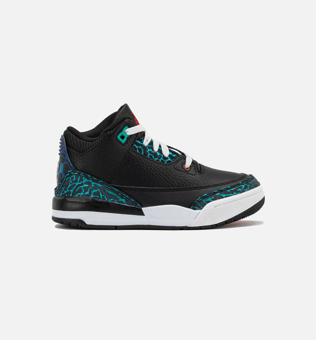 Air Jordan 3 Retro “Black & Hyper Jade” Preschool Shoes