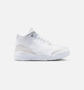 Air Jordan 3 Retro “White & Silver” Preschool Shoes