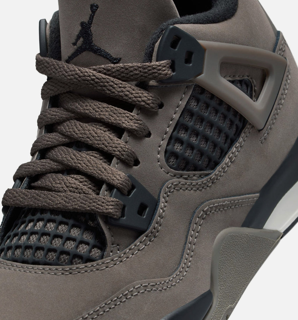 Air Jordan 4 Retro “Cave Stone & Black” Preschool Shoes
