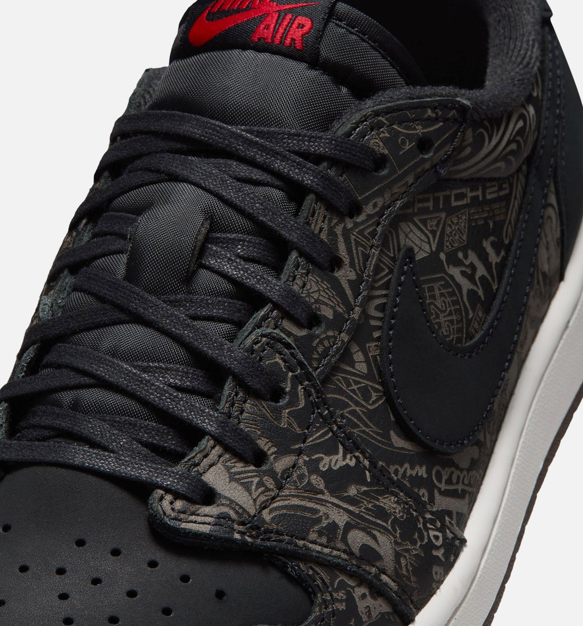 Air Jordan 1 Retro Low OG “Laser Black & Varsity Red” Men’s Shoes