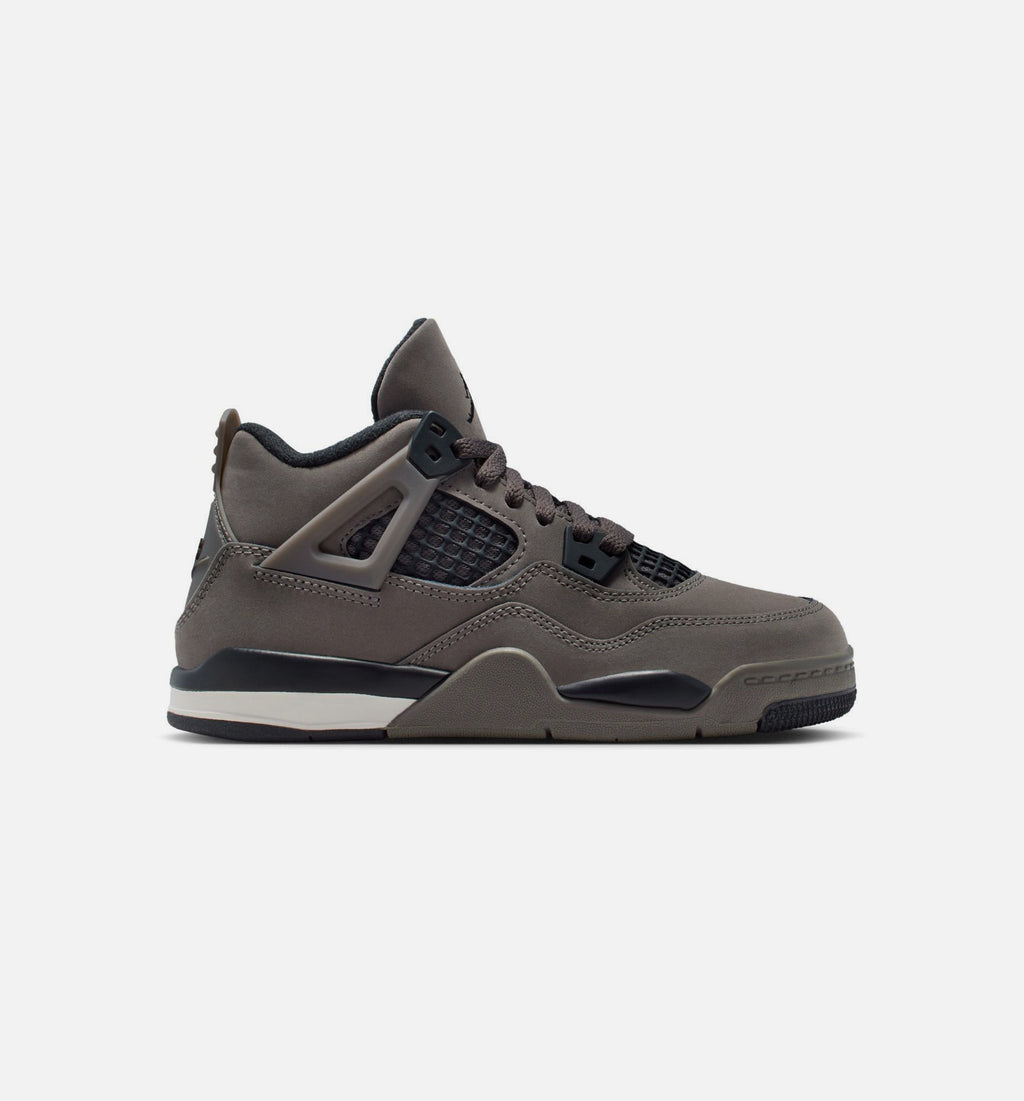 Air Jordan 4 Retro “Cave Stone & Black” Preschool Shoes