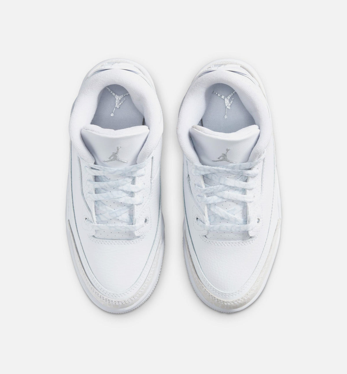 Air Jordan 3 Retro “White & Silver” Preschool Shoes