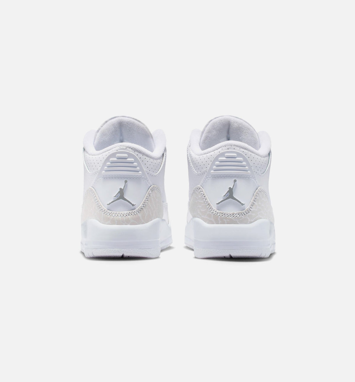 Air Jordan 3 Retro “White & Silver” Preschool Shoes